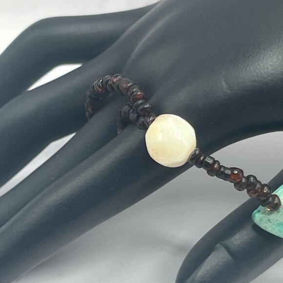 Set of natural stone and turquoise slave bracelets - Picture 3 of 10